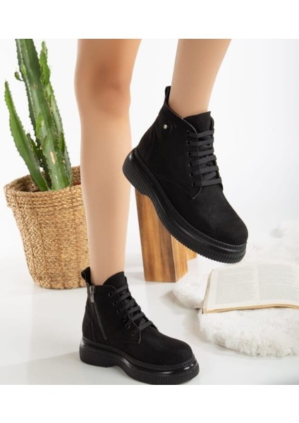 Bernishoes Jiwa Siyah Süet Bağcıklı Bot fırsatları