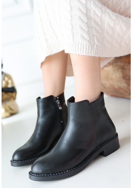 Bernishoes Moed Siyah Cilt Topuklu Bot fiyatları