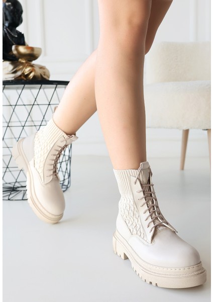 Bernishoes Utag Bej Cilt Bağcıklı Bot modelleri