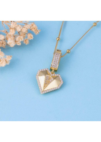 Altın Kaplama 925 Ayar Gümüş Nazarlı Göz Kirpik Kolye