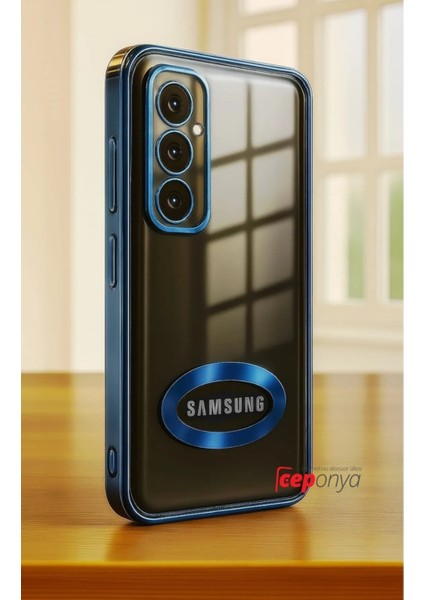 Galaxy A56 Kılıf Köşeleri Renkli Şeffaf Kamera Korumalı Silikon Luxury Kapak