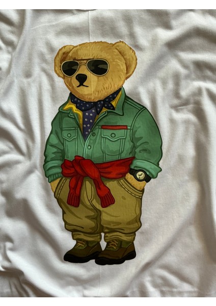 Centilmen Ayı Baskılı Tişört