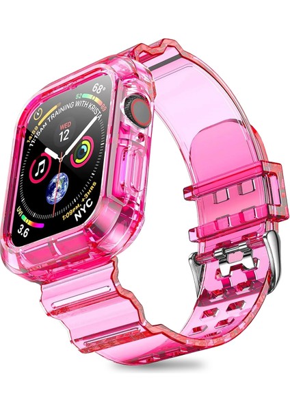 Apple Watch Seri 10 42MM Uyumlu Silikon Kordon ve Kasa Koruyucu