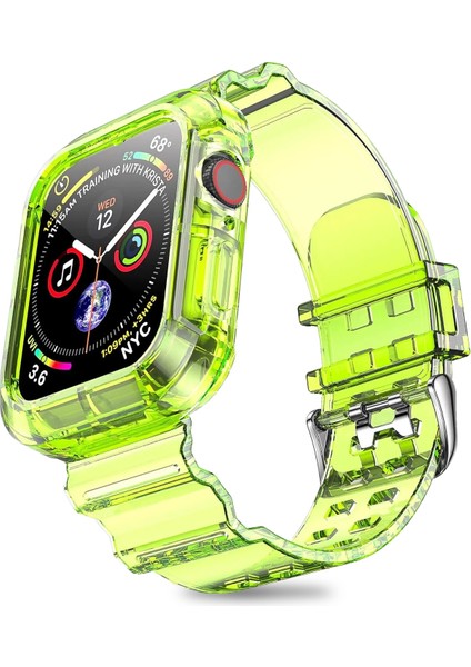 Apple Watch Seri 10 42MM Uyumlu Silikon Kordon ve Kasa Koruyucu