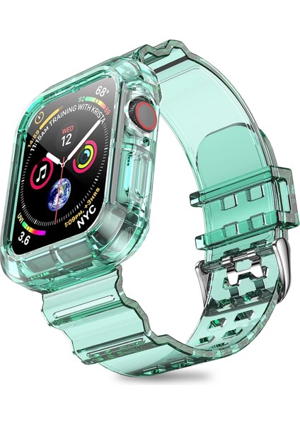 Apple Watch Seri 10 42MM Uyumlu Silikon Kordon ve Kasa Koruyucu