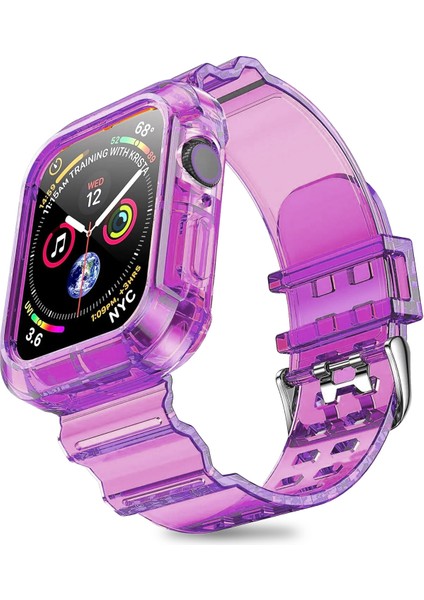 Apple Watch Seri 10 42MM Uyumlu Silikon Kordon ve Kasa Koruyucu