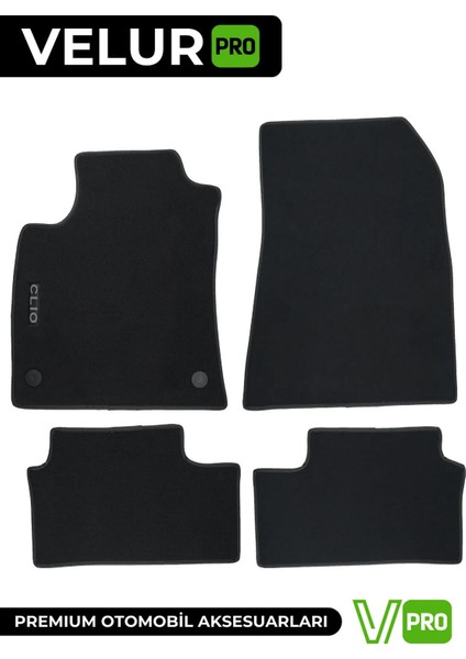 Renault Clio 5 2024 Uyumlu Velur Halı Paspas Takımı - Kalın ve Şık modelleri