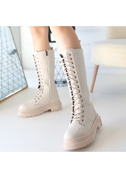 Bernishoes Mennd Bej Cilt Bağcıklı Çizme fırsatları