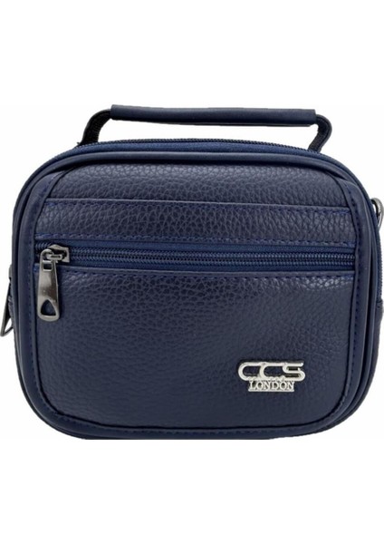 Lacivert Vegan Deri Omuz Askılı El Çantası, Şık ve Hafif Tasarım