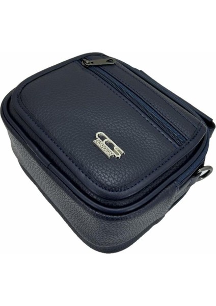 Lacivert Vegan Deri Omuz Askılı El Çantası, Şık ve Hafif Tasarım indirimleri