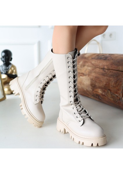 Bernishoes Uliza Bej Cilt Bağcıklı Çizme fırsatları