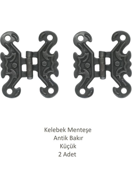 Bakır Dekoratif Kelebek Menteşe Küçük 2 Adet (4,2cm x 3,5cm)