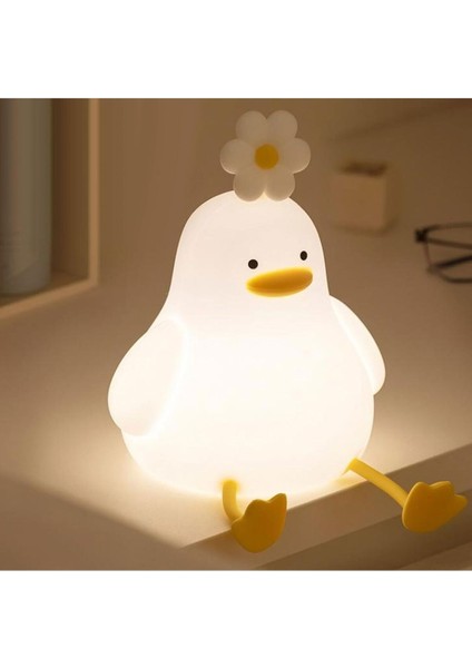 Ördek Figürlü Renkli 3 Kademeli Şarj Edilebilir Dokunmatik Gece Lambası Çocuk Bebek Oda Lambası fiyatları