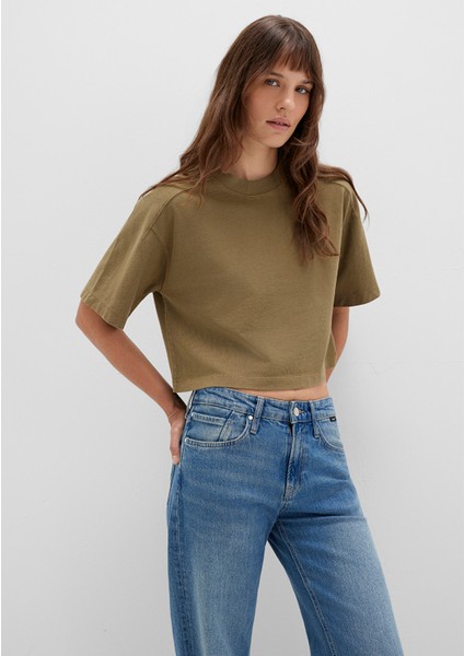 Haki Crop Tişört 1613345-71563 modelleri