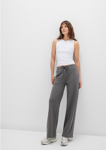 Geniş Paça Gri Basic Eşofman Altı 1011057-70096 fiyatları