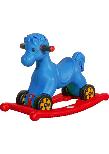 2 Fonksiyonlu Sallanan ve Tekerlekli Oyuncak At - Çocuklar İçin Güvenli Binek Oyuncak | 3+ Yaş