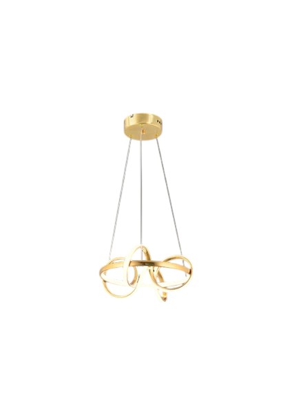 Kuzey Küçük Krom Kaplama Modern Sarkıt 3 Renk LED Avize Salon - Oturma Odası Ledli Avize Gold