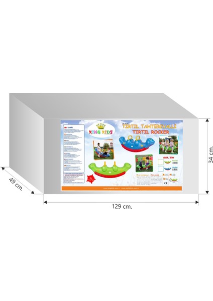 Tırtıl Tasarımlı Çocuk Tahterevalli - 3 Kişilik Sallanan Oyuncak | 3+ Yaş Park ve Ev Kullanımı İçin Uygun fırsatları