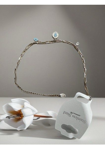 Boncuklu Çelik Kararma Yapmaz Çelik Bileklik modelleri