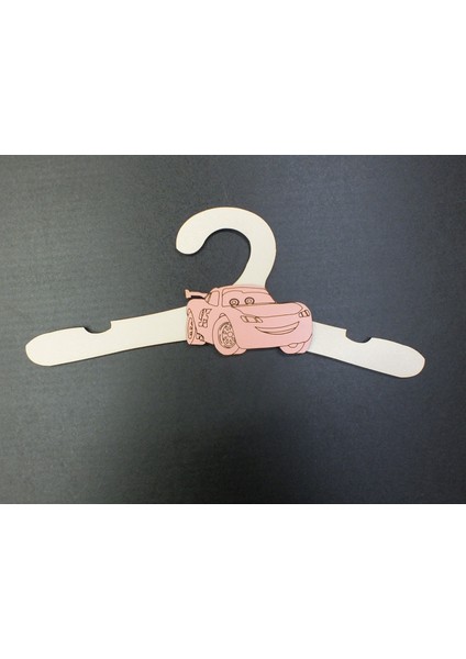 Ahşap Lazer Kesim Mdf Şimşek Mcqueen Çocuk Askısı ( 6 Adet)