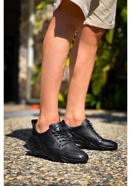 Kbdx1 Kuback Siyah Deri Günlük Erkek Ayakkabı modelleri