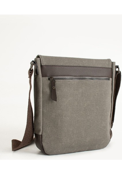 Kanvas Unisex Postacı Çantası, Askılı ve Omuzlu, Şık ve Kullanışlı Gri-Kahve fiyatları
