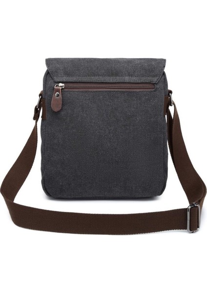 Su Geçirmez Kanvas Postacı Omuz Çantası, Siyah, Şık ve Dayanıklı Tasarım fiyatları