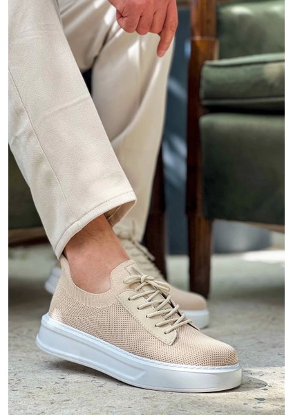 KB-116 Kuback Bej Bağcıklı Triko Günlük Erkek Ayakkabı indirimleri