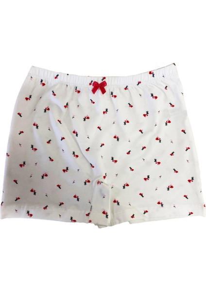 Özkan 41602 5'Li Paket Kız Çocuk Karışık Renkli Desenli Pamuklu Yumuşak Rahat Şort Boxer