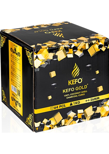 Gold 26 mm 1 Kg Hindistan Cevizi Nargile Kömürü
