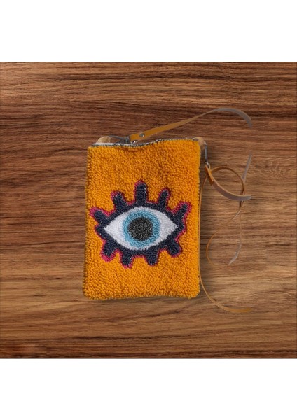 Sarı Nazar Işlemeli Hafif Telefon ve Omuz Çantası fiyatları