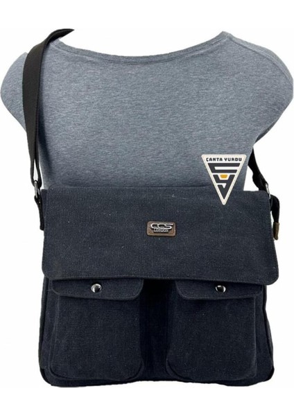 Şık Çok Renkli Kanvas Postacı Omuz Çantası Siyah 100% Kaliteli ve Hafif Tasarım fırsatları