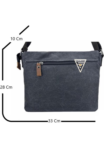 Şık Çok Renkli Kanvas Postacı Omuz Çantası Siyah 100% Kaliteli ve Hafif Tasarım indirimleri