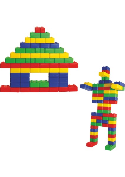 48 Parça Büyük Tuğla Blok Seti - Eğitici ve Beceri Geliştirici Oyuncak | 3+ Yaş, Renkli Yapı Blokları modelleri