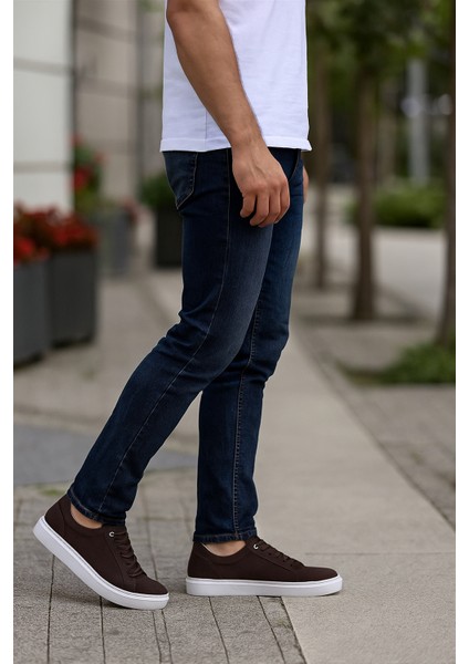 GE0065-6 Nubuk Deri Antibakteriyel Eva Taban Koku Yapmaz Erkek Sneaker Ayakkabı modelleri