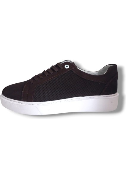GE0065-6 Nubuk Deri Antibakteriyel Eva Taban Koku Yapmaz Erkek Sneaker Ayakkabı