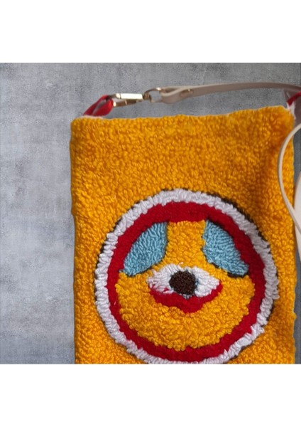 Şık Sarı Işlemeli Telefon Omuz Çantası modelleri