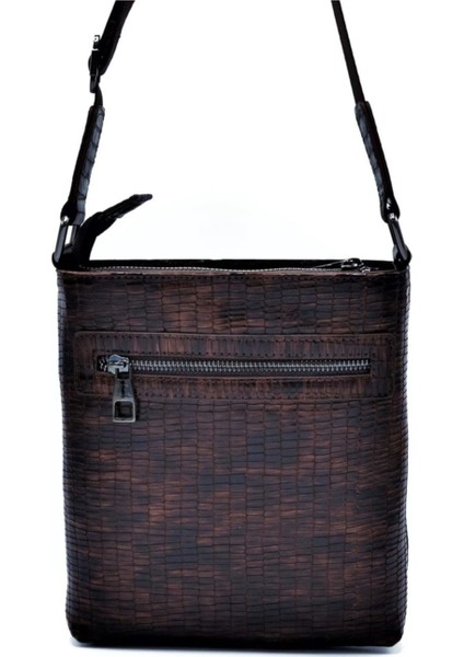 Kahve ve Taba Renkli Krokodil Desenli Postacı Çanta, Şık ve Kullanışlı Tasarım modelleri