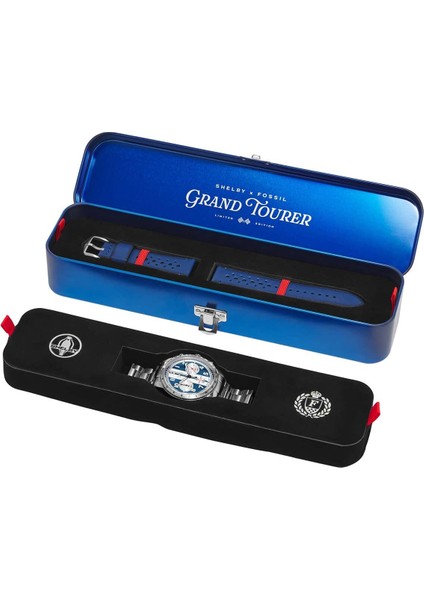 FLE1209SET Shelby x Fossil Grand Tourer Limited-Edition Erkek Kol Saati ve Yedek Kordon indirimleri