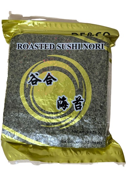 Gold Kavrulmuş Sushi Yosunu Gold 50 Yaprak 140 Gr, Premium Sushi Yosunu