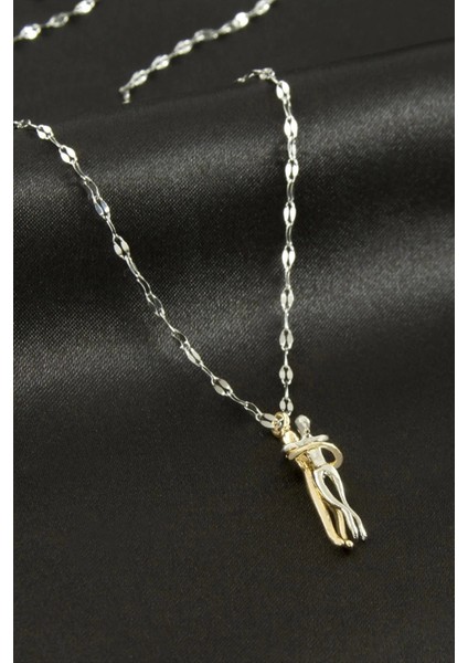 Aşkla Bağlı Çift Çelik Kolye