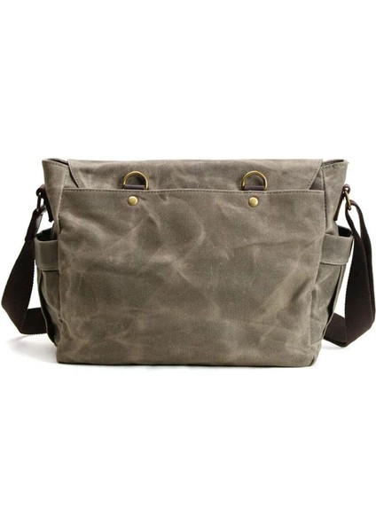 Yeşil Retro Kanvas Postacı Çanta, Mumlu ve Su Geçirmez, Çok Renkli Tasarım fiyatları