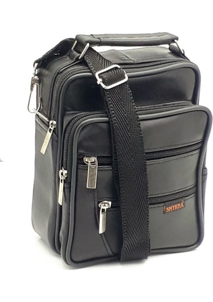 Şık Siyah Gerçek Kuzu Derisi Erkek El ve Omuz Çantası modelleri