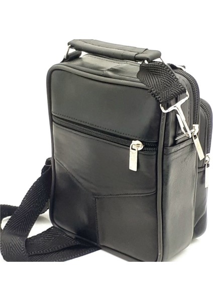 Şık Siyah Gerçek Kuzu Derisi Erkek El ve Omuz Çantası indirimleri