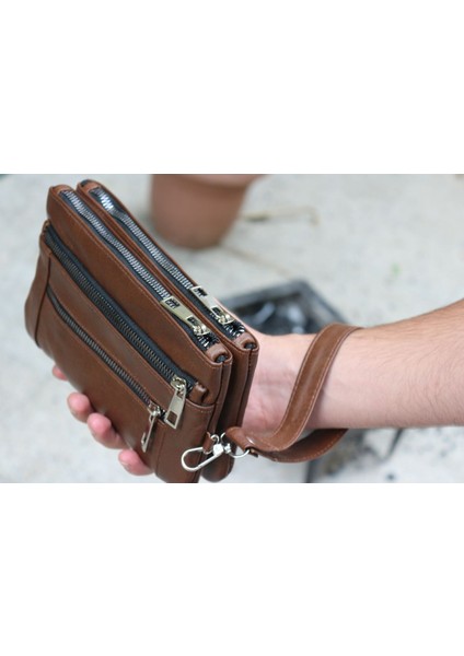 Kahverengi Hakiki Deri Erkek El Çantası, Şık ve Dayanıklı Tasarım fiyatları