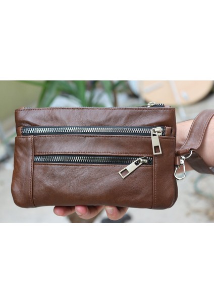 Kahverengi Hakiki Deri Erkek El Çantası, Şık ve Dayanıklı Tasarım modelleri