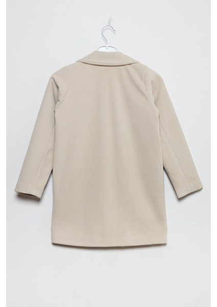 Düğmeli Kruvaze Yaka Kız Çocuk Kaşe Kaban fiyatları