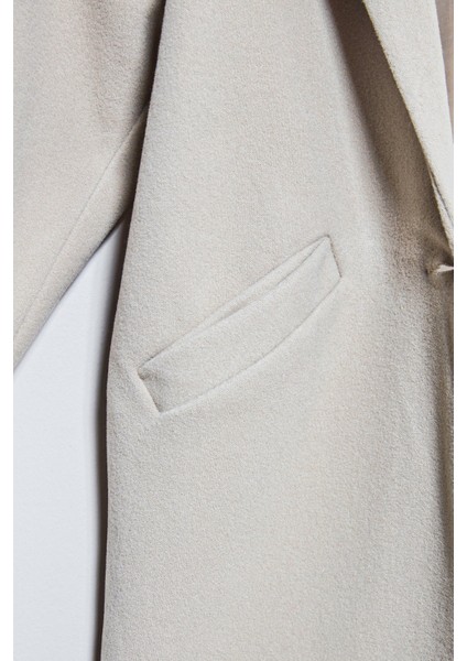 Düğmeli Kruvaze Yaka Kız Çocuk Kaşe Kaban indirimleri