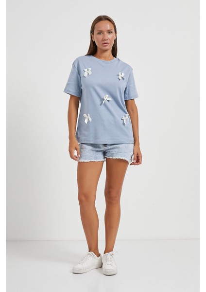 Armalıfe 3221 Fiyonk Detaylı Bis Yaka Kadın T-Shırt modelleri