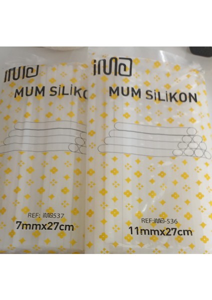Kalın Şeffaf Sıcak Mum Silikon 11MM 27 cm 2 Kilo